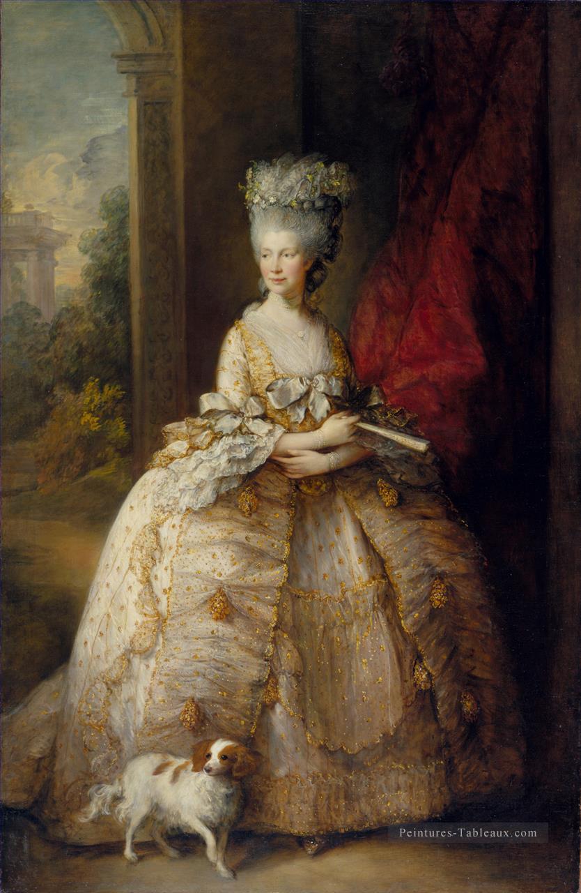 Portrait de la Reine Charlotte Thomas Gainsborough Peintures à l'huile